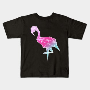 Geometric pink flamingo Kids T-Shirt
